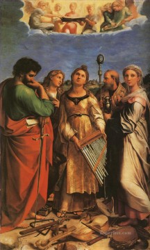  Magdalena Pintura al %C3%B3leo - Santa Cecilia con los santos Pablo Juan Evangelistas Agustín y María Magdalena maestro Rafael